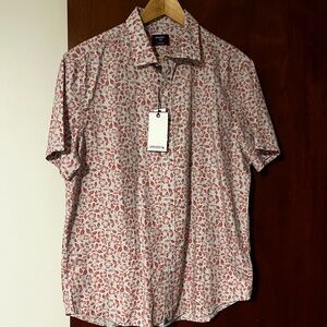 UNTUCKit Men's Red and Blue Floral Shirt